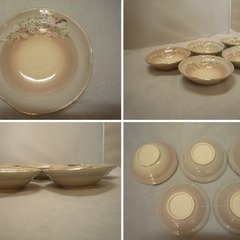 ☆▲香泉窯　酒肴揃　酒器　徳利　盃　小皿　吉野酒肴揃　桜　和食器　共箱　eの画像