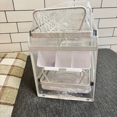 新品未使用品✨水切り2段ラック ホワイトの画像