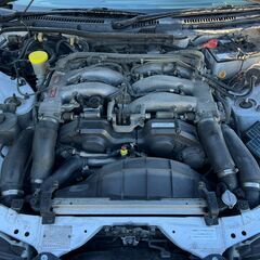 ローンは毎月31,900円～　日産　フェアレディZ　バージョンSツインターボ　５型後期モデル　ＶｅｉｌＳｉｄｅエアロ　ＡＶＳモデル５アルミホイール　純正５ＭＴ　柿本改２本出しマフラー　車高調　Ｔバールーフ　フェラーリ風テールランプ　タイミングベルト交換済みの画像