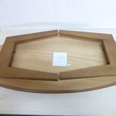 未使用/新品　訳あり特価　テーブル 折りたたみ ウォールナット ローテーブル センターテーブル オーバルテーブル 折り畳み 木製 カフェテーブル リビングテーブル コーヒーテーブル　アウトレットの画像