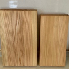 【2枚セット】大小檜まな板　ヒノキ　桧　カッティングボードの画像