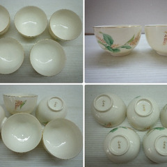 ☆▲第一陶園　和光園　湯呑　湯のみ　湯飲　５客揃　美品　水引草　ポット茶器　急須　茶器　食器　和食器　f　の画像