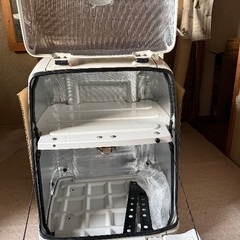 【ほぼ未使用】業務用 大型デリバリーボックス　棚付きリアボックス／ジャイロキャノピー等バイク後ろ用 大容量収納ケース フードデリバリー・出前・荷物運搬・キャンプ道具にも便利の画像