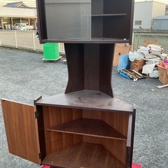 昭和レトロ　コーナークローゼット　棚　飾り棚の画像