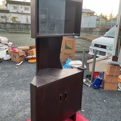 昭和レトロ　コーナークローゼット　棚　飾り棚の画像