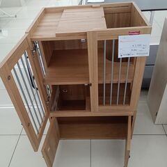 ★リユースのサカイ日立店★HJ8574  ペット用ケージ ライトブラウン H92×D45×W62 クリーニング済み の画像