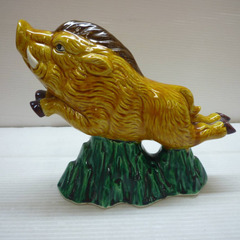 ☆▲九谷焼　干支置物　いのしし　亥　動物　置物　干支　インテリア　雑貨　飾り　縁起物　hの画像