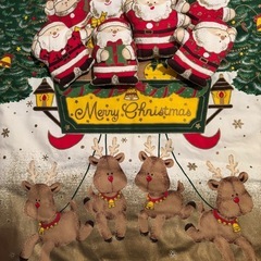 クリスマス ウォールタペストリー サンタクロース トナカイ 壁飾りの画像