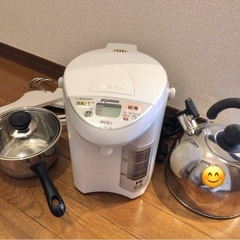 ポット・鍋・やかん・ハンガー・作業台セットの画像