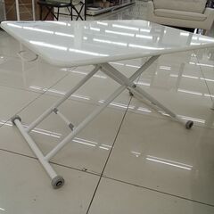 ★リユースのサカイ日立店★HJ8576  昇降式テーブル ホワイト H12-72×D60×W90 クリーニング済み の画像