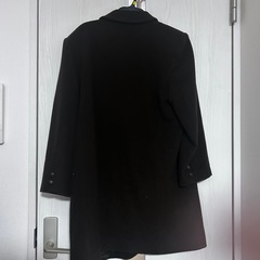 【MLサイズ向け】ひざ丈チェスターコート　カーキ色の画像