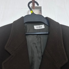 【MLサイズ向け】ひざ丈チェスターコート　カーキ色の画像