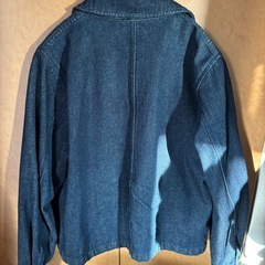 無印良品 ダークブルー ボタン付きデニムジャケットの画像
