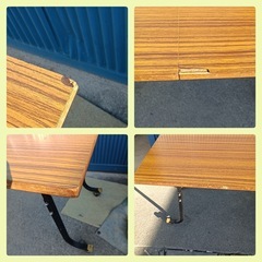 [八6624] 会議用テーブル　折りたたみテーブル  寸法  120X75㎝  高さ70㎝  折りたたんだ状態で高さ108㎝  の画像