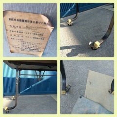 [八6624] 会議用テーブル　折りたたみテーブル  寸法  120X75㎝  高さ70㎝  折りたたんだ状態で高さ108㎝  の画像