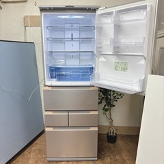 I677 🌈 ジモティー限定価格！ SHARP 冷蔵庫 (457L) プラズマクラスター搭載！ ライトメタル ⭐ 動作確認済 ⭐ クリーニング済の画像