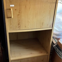 扉付き　木目調5段ラックの画像