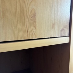 扉付き　木目調5段ラックの画像