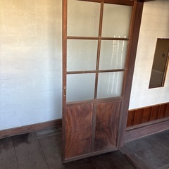 昭和レトロ！可愛いすりガラスの木の扉1の画像