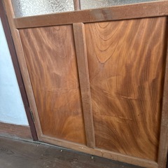 昭和レトロ！可愛いすりガラスの木の扉1の画像