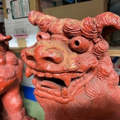 名工！島常賀 対シーサー 42センチ 壺屋焼き　やちむんの画像