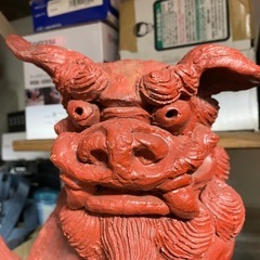名工！島常賀 対シーサー 42センチ 壺屋焼き　やちむんの画像