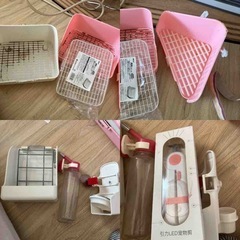 うさぎさん用トイレ水飲み爪切りキャリーバッグなどの画像