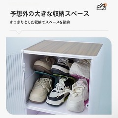 【新品】10個セット シューズラック グレー 整理整頓の画像