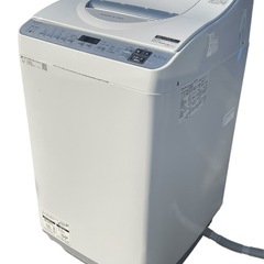 シャープ SHARP タテ型洗濯乾燥機 幅56.5cm(ボディ幅52.0cm) 洗濯・脱水容量 5.5kg ステンレス穴なし槽 シルバー系 ES-TX5F-Sの画像