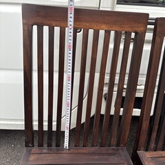 チーク素材のダイニングチェア5脚セットの画像