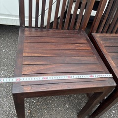 チーク素材のダイニングチェア5脚セットの画像