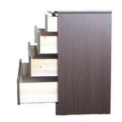 木製チェスト 4段 別注　特別誂え　介護施設納品　ハイグレード　天板角丸の画像