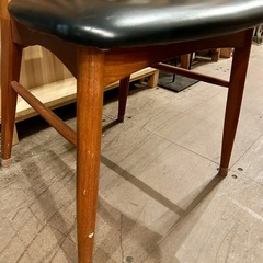 【武蔵小山店】 配送可！【在庫5点→1点】チーク材 ダイニングチェア　無垢　無垢材　北欧 ハイバックチェア ヴィンテージ ダイニング チェア 椅子 イス 検)　Niels Koefoed  "EVA" エヴァチェア　デンマーク  チーク　木製　レザー　合皮　の画像