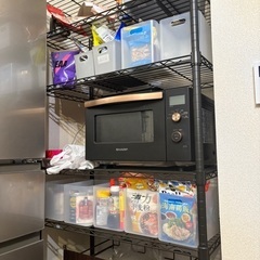 ルミナス ノワール キッチンラック 5段 幅81cmの画像