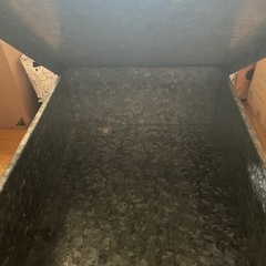 【12月まで至急！】昭和レトロ（ガンガン）ブリキ衣装ケース（3個セット）②の画像