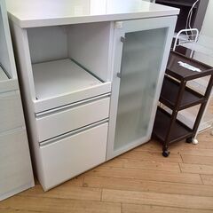 ★リユースのサカイつくば店★TK7643  レンジ台 ホワイト ...