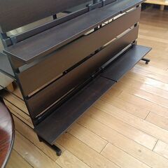 ★リユースのサカイつくば店★TK7644  キッチンカウンター ブラウン H85×D57×W120 クリーニング済みの画像