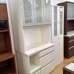 ★リユースのサカイつくば店★TK7645 松田家具 食器棚 ホワ...