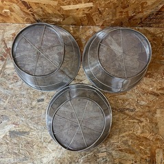 C(7743) 業務用 深型 ざる 3個セット ステンレス 米揚ざる ザル 調理器具 厨房用品 飲食店 店舗用 中古の画像