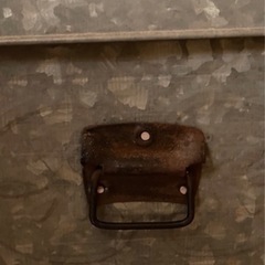 【12月まで至急！】昭和レトロ（ブリキ衣装ケース）ガンガン3個セット①の画像