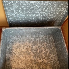 【12月まで至急！】昭和レトロ（ブリキ衣装ケース）ガンガン3個セット①の画像