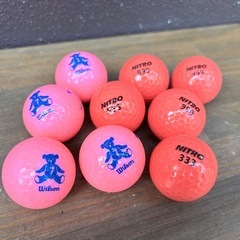 バック付 Wilson Bear  NITRO ピンク ゴルフボールの画像