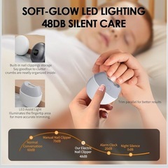 電動爪切り、爪ヤスリ　白色　新品の画像