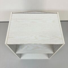 stp-3637　カラーボックス　2段　幅42cm　ホワイト　木目調　棚　収納ボックス　収納棚　本棚　小物収納　オープン　ラック　収納家具の画像