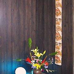 雨戸　ディスプレイ　和風　古民家　帯　ランプシャードの画像