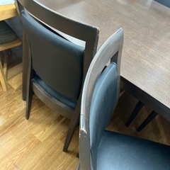 ダイニング5点セット ニトリ ロレイン ダークブラウン 程度B【取りに来れる方限定】の画像