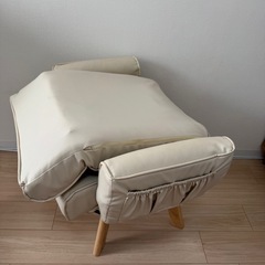 回転チェア/レザー調/折りたたみ/デスクチェア/アイリスオーヤマの画像