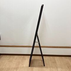 stp-3640　スタンドミラー　ダークブラウン　木製フレーム　鏡　スクエア　全身鏡　長方形　ミラー　姿見鏡　一面鏡　全身ミラーの画像