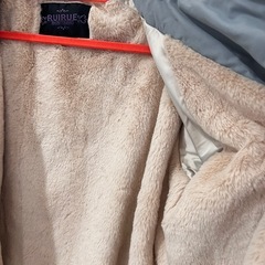 トレンチコート　中ボア　ブルー系の画像