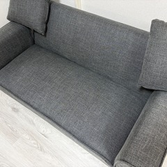 【美品】LOWYA 2人掛けソファ｜ダークグレー｜傷・汚れなし｜1000円でお譲りしますの画像